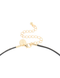 Mixed Metal Plated Open Oval Cord Pendant Necklace - link has visual effect only