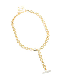 Mixed Metal Plated Cubic Zirconia Bar Chain Y-Necklace - link has visual effect only