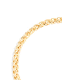 Mixed Metal Plated Cubic Zirconia T & O Chain Bracelet - link has visual effect only