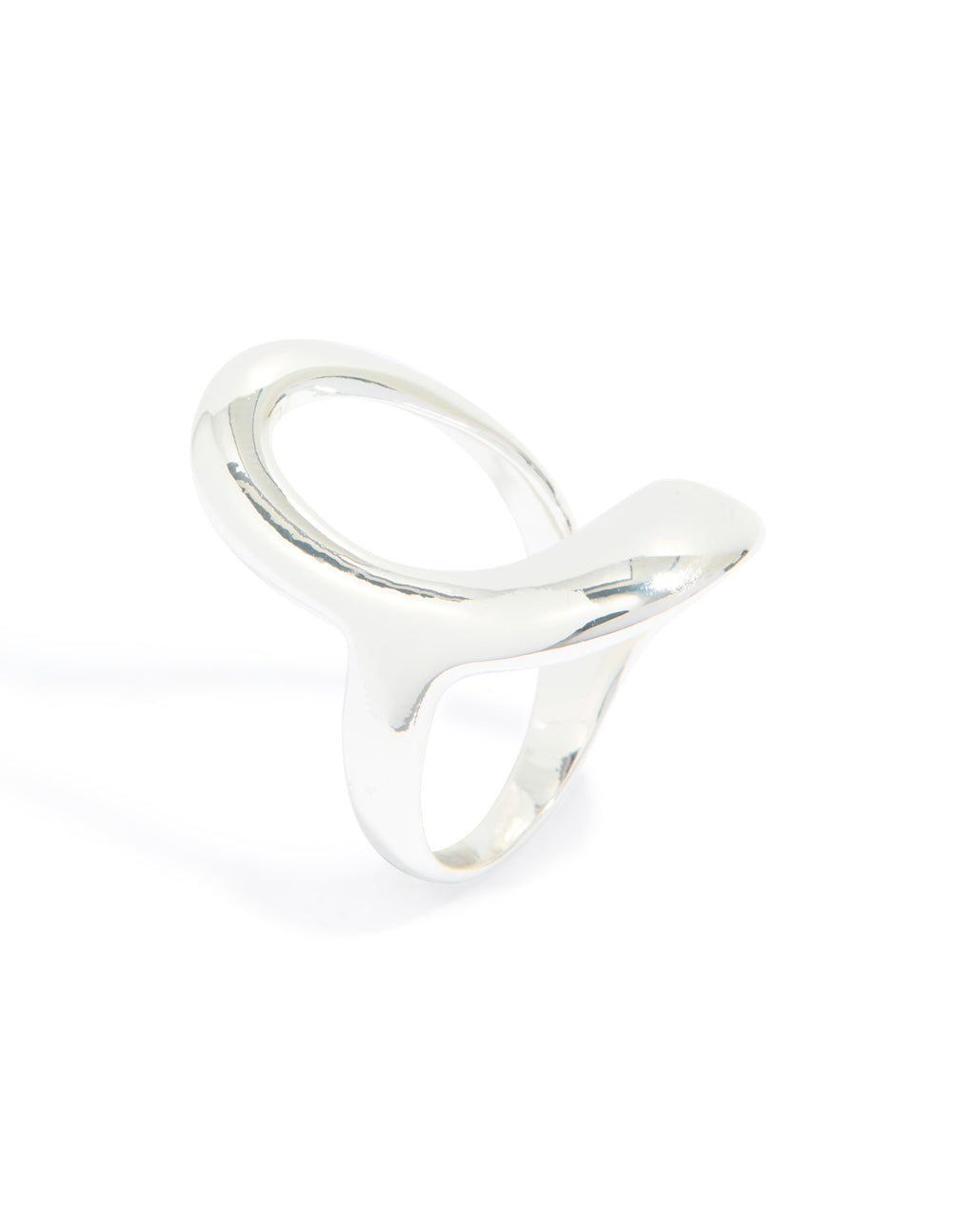 Silver Plated Open Triangle Ring