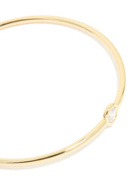 Gold Plated Cubic Zirconia Circle Bezel Bangle - link has visual effect only