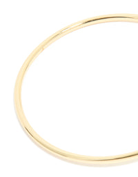 Gold Plated Cubic Zirconia Circle Bezel Bangle - link has visual effect only