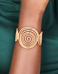 Gold Large Swirl Wrist Cuff - link has visual effect only