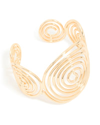 Gold Large Swirl Wrist Cuff - link has visual effect only