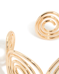 Gold Large Swirl Wrist Cuff - link has visual effect only