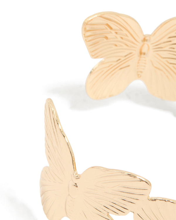 Gold Butterfly Wrist Cuff