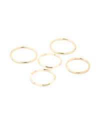 Gold & Cream Acrylic Beaded Stretch Bracelets & Bangles 5-Pack - link has visual effect only