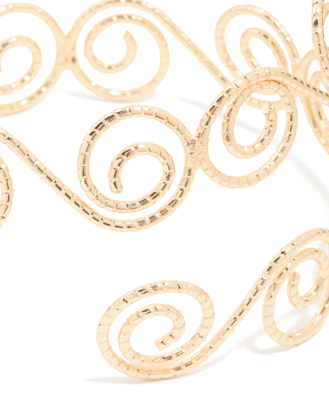 Gold Swirl Wrap Around Arm Cuff
