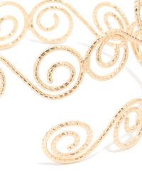 Gold Swirl Wrap Around Arm Cuff - link has visual effect only