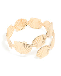 Gold Shell Wrap Around Arm Cuff - link has visual effect only