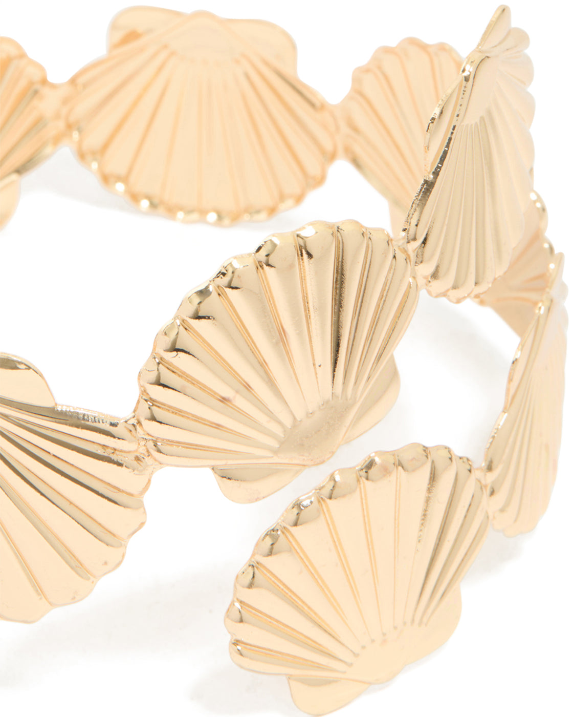 Gold Shell Wrap Around Arm Cuff
