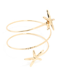 Gold Hammered Sea Star Arm Cuff - link has visual effect only