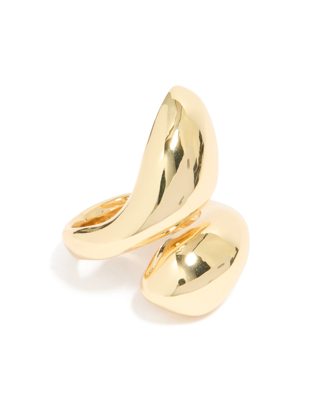 Gold Plated Oversized Twist Ring
