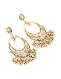 Antique Gold Statement Drop Earrings - link has visual effect only