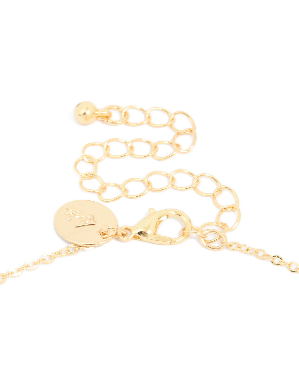 Gold Plated Cubic Zirconia Lock & Key Letter K Necklace