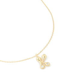 Gold Plated Cubic Zirconia Bubble Letter K Necklace - link has visual effect only