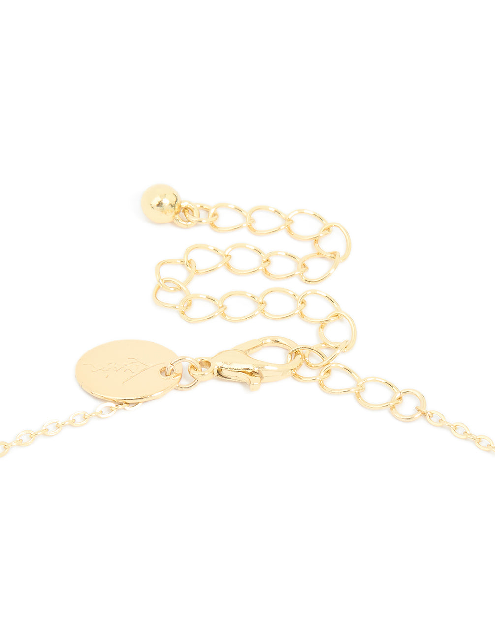 Gold Plated Cubic Zirconia Bubble Letter K Necklace