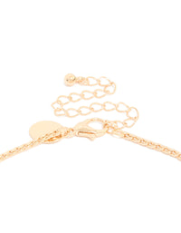 Gold Cubic Zirconia Pendant Necklace - link has visual effect only