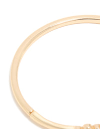 Gold Cubic Zirconia Multi Circles Bangle - link has visual effect only