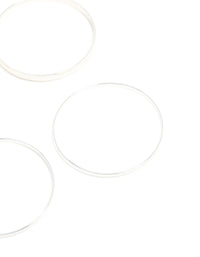 Silver Thick & Thin Bangles 4-Pack - link has visual effect only