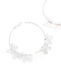 Silver Butterflies Hoop Earrings - link has visual effect only