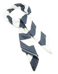 Black & White Fabric Geometric Stripe Scarf - link has visual effect only