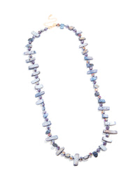 Blue & Purple Genuine Shell Necklace - link has visual effect only