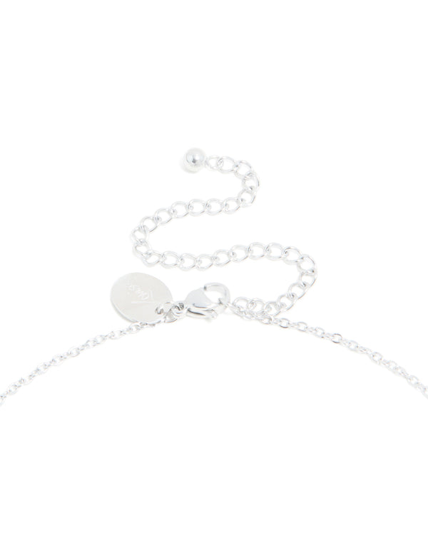 Waterproof Stainless Steel Mini Bubble Letter L Necklace