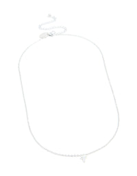 Waterproof Stainless Steel Mini Bubble Letter T Necklace - link has visual effect only