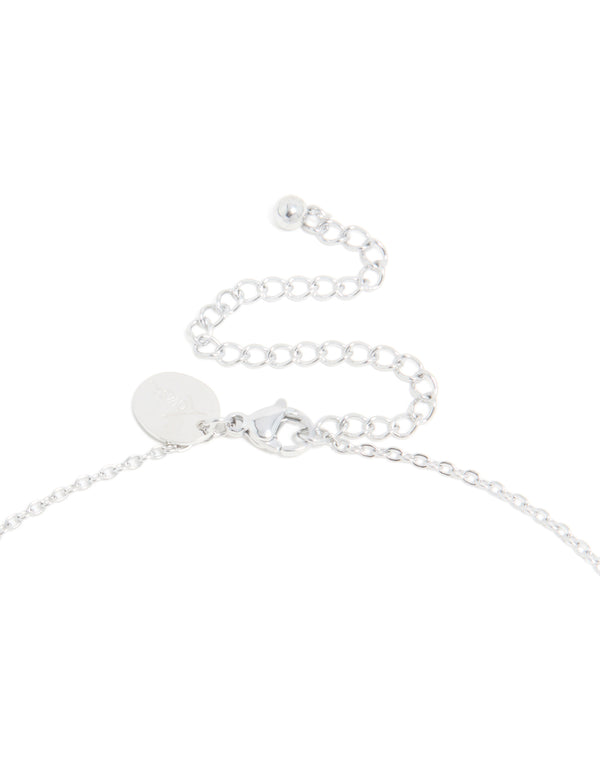 Waterproof Stainless Steel Mini Bubble Letter P Necklace