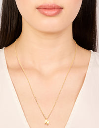 Waterproof Gold Plated Stainless Steel Mini Bubble Letter N Necklace - link has visual effect only