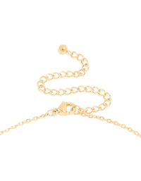 Waterproof Gold Plated Stainless Steel Mini Bubble Letter N Necklace - link has visual effect only