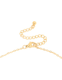 Waterproof Gold Plated Stainless Steel Mini Bubble Letter O Necklace - link has visual effect only