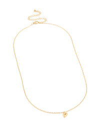 Waterproof Gold Plated Stainless Steel Mini Bubble Letter P Necklace - link has visual effect only