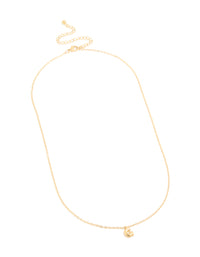 Waterproof Gold Plated Stainless Steel Mini Bubble Letter G Necklace - link has visual effect only