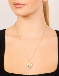 Gold Plated Heart 'Love You' Locket Necklace - link has visual effect only