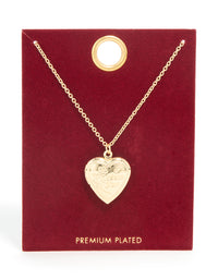 Gold Plated Heart 'Love You' Locket Necklace - link has visual effect only