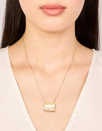 Gold Plated Envelope Message Necklace - link has visual effect only