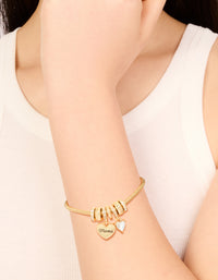 Gold Plated Diamante 'Mama' Heart Charm Toggle Bracelet - link has visual effect only
