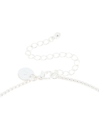 Silver Plated Diamante Box Cross Necklace - link has visual effect only