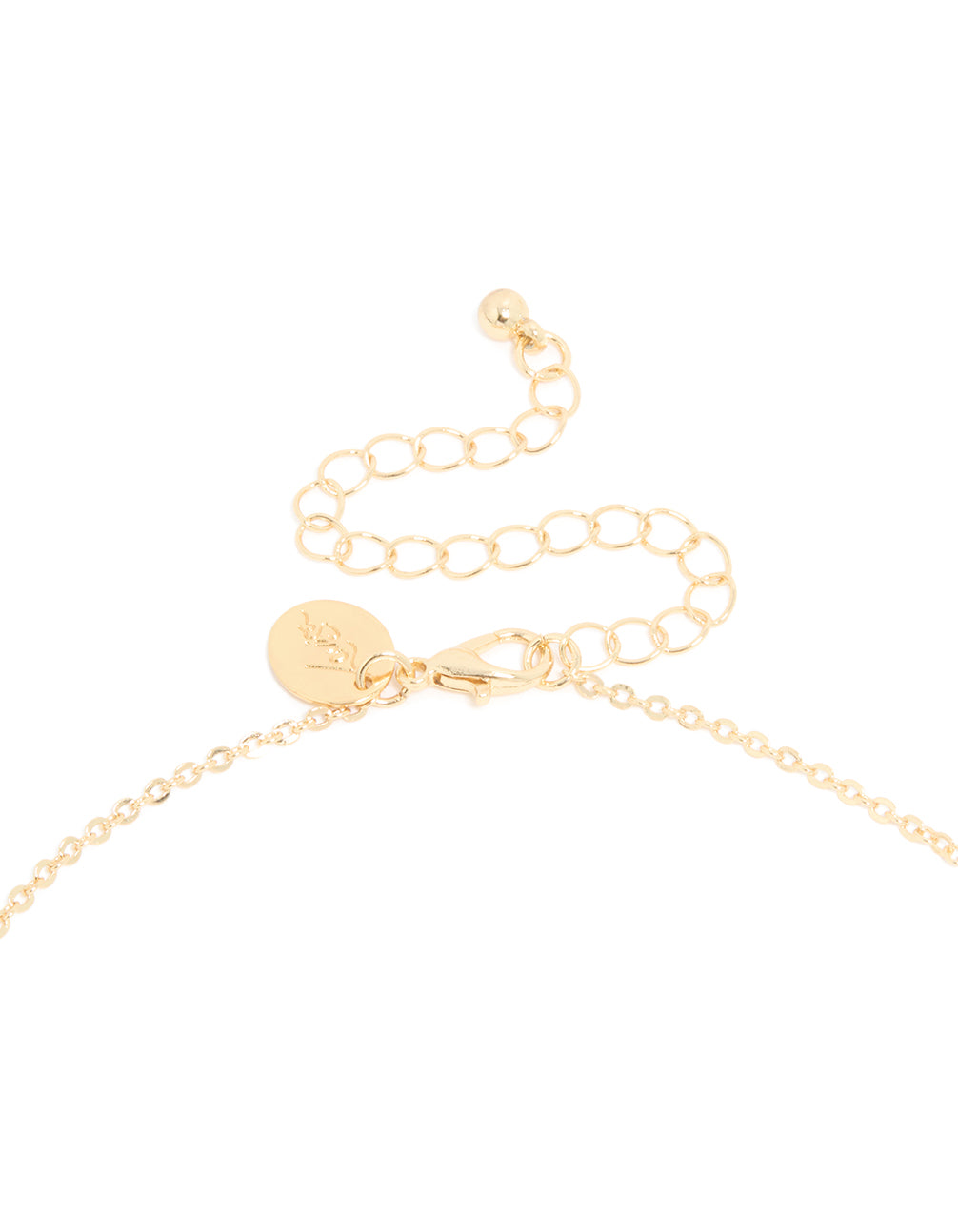 Gold Plated Cubic Zirconia Large Oval Cross Necklace