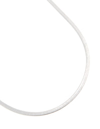 Waterproof Stainless Steel Fine Flat Snake Chain Necklace - link has visual effect only