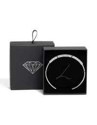 Silver Cubic Zirconia Dainty Wrist Cuff - link has visual effect only