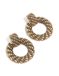 Antique Gold Doorknocker Earrings - link has visual effect only