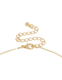 Gold Plated Cubic Zirconia & Pearl Letter J Necklace - link has visual effect only