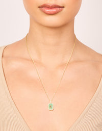 Gold Plated Brass Cubic Zirconia Letter K Tag Necklace - link has visual effect only