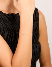 Sterling Silver Cubic Zirconia Adjustable Toggle Bracelet - link has visual effect only