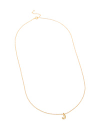Gold Plated Sterling Silver Bubble Letter J Necklace - link has visual effect only