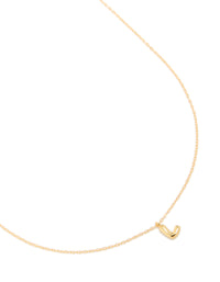 Gold Plated Sterling Silver Bubble Letter L Necklace - link has visual effect only