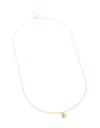 Gold Plated Sterling Silver Bubble Letter S Necklace - link has visual effect only